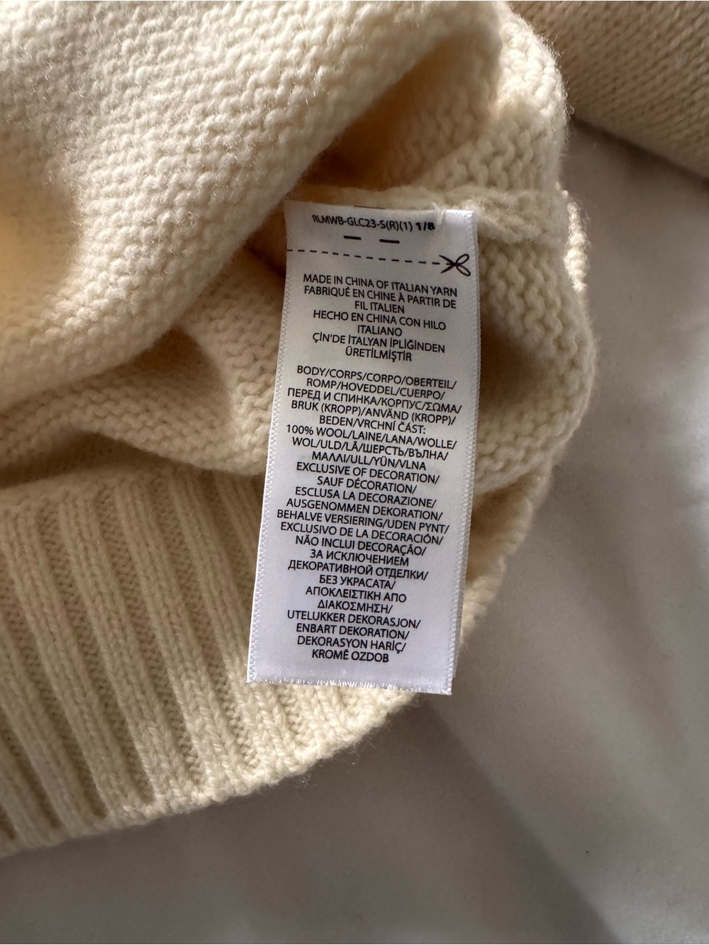 Polo by Ralph Lauren Cream Crewneck Sweater with Red 'POLO' and Gold Crest - Picture 6 of 7